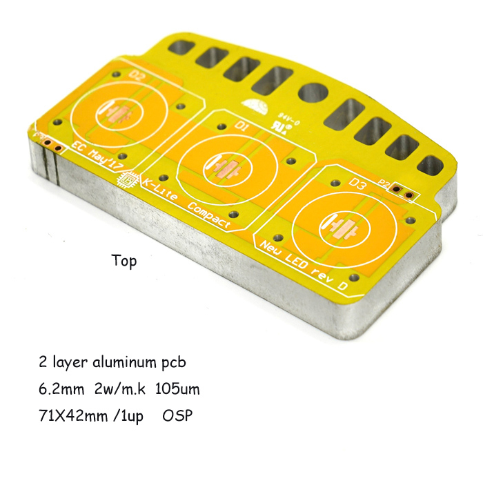 PCB de aluminio de 2 capas